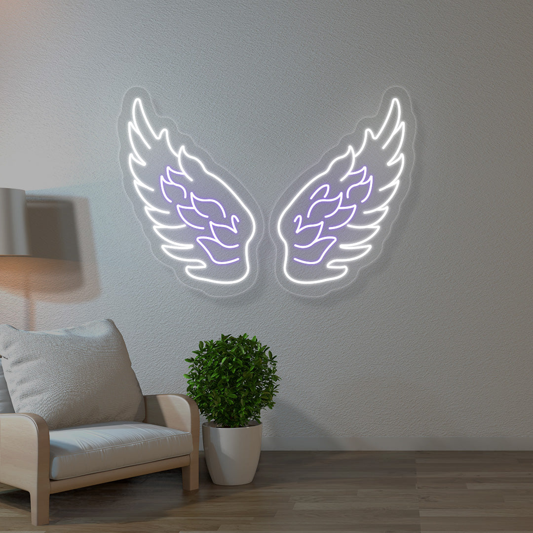 Angel Wings Multicolor Neon Sign