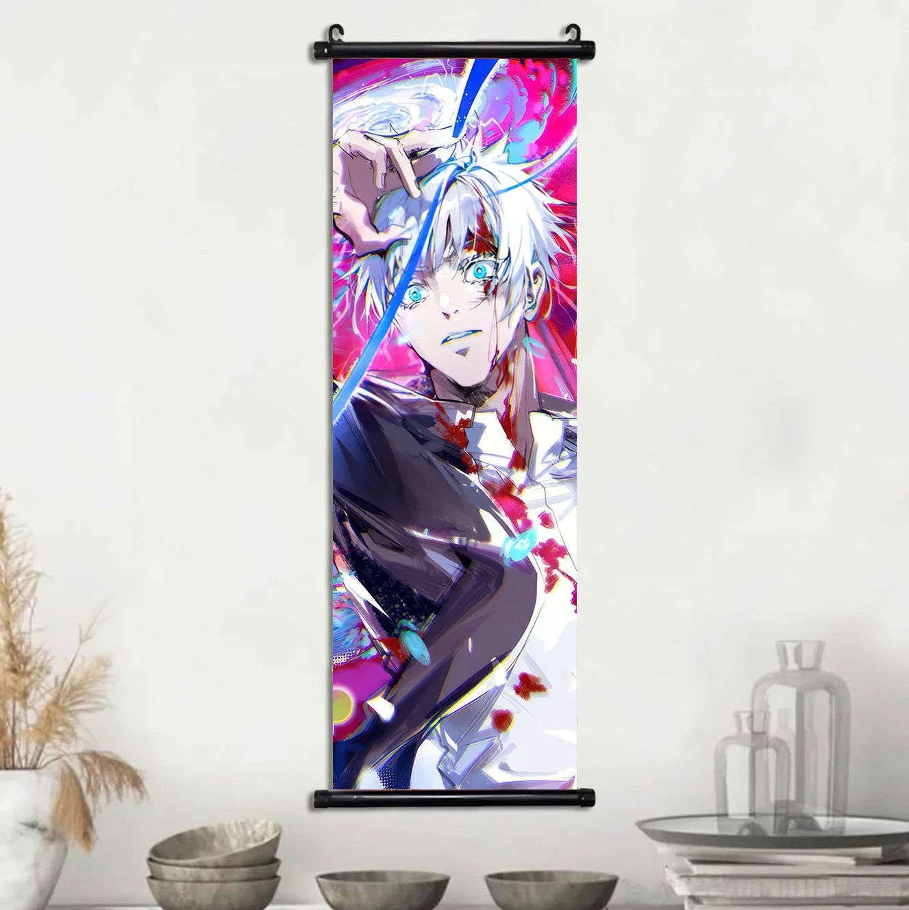 Anime Jujutsu Kaisen, Room Home Decoration Mural Hanging Scroll Print Canvas Poster Decor
