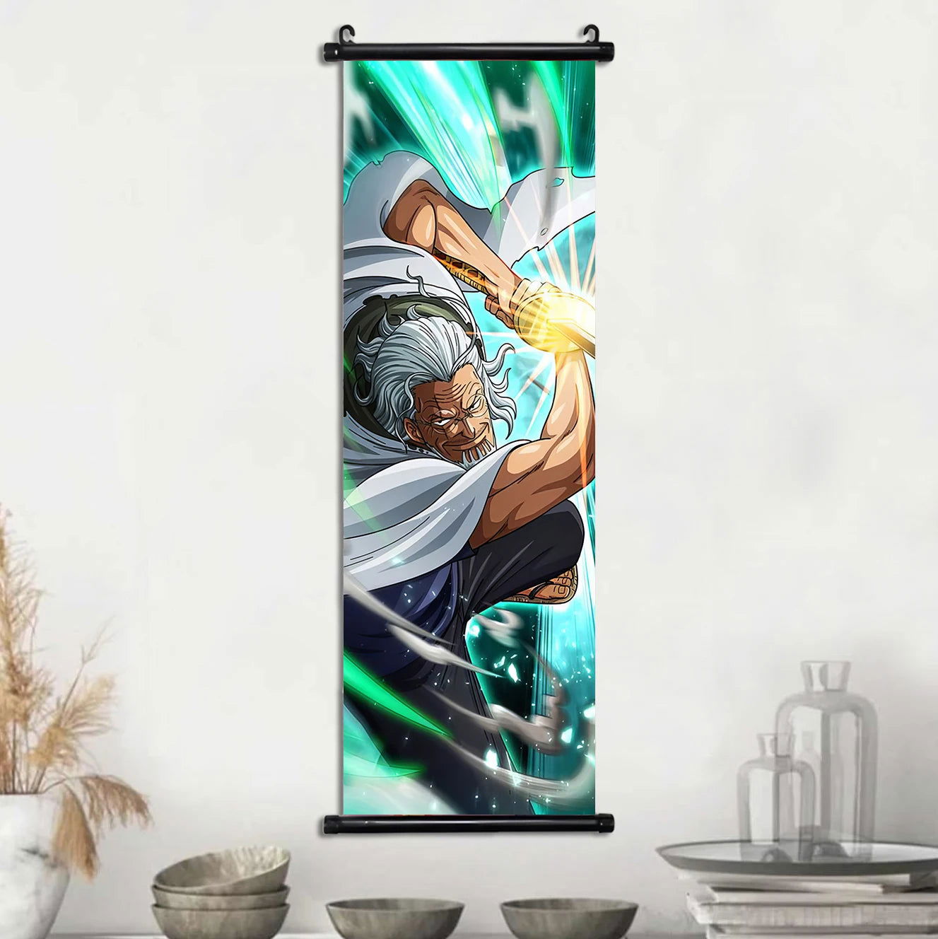 Anime ONE PIECE Poster Scrolls Wall Art, Sanji Roronoa Zoro Luffy Nami Canvas Prints Kids Room Decoration Hanging Scrolls