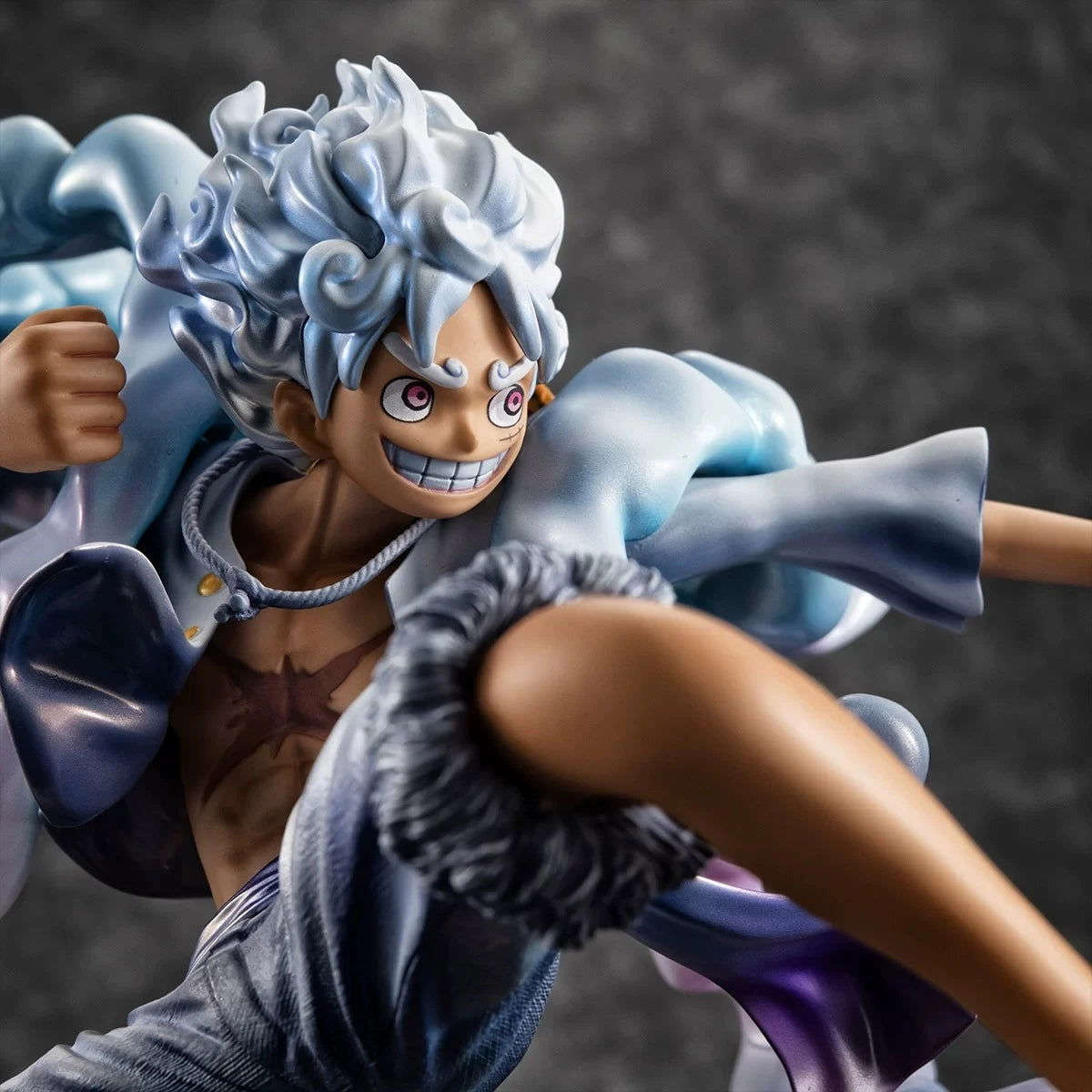 Anime One Piece Figure, Gear 5 Monkey D. Luffy Action Figurine, Sun God Nika Luffy Statue Toy Gifts 23 cm, 9 in