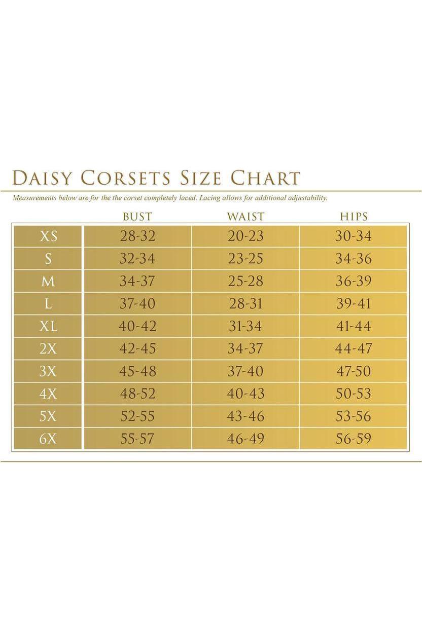 Top Drawer 2 PC Black Satin Steel Boned Burlesque Corset & Gold Brocade Skirt Set