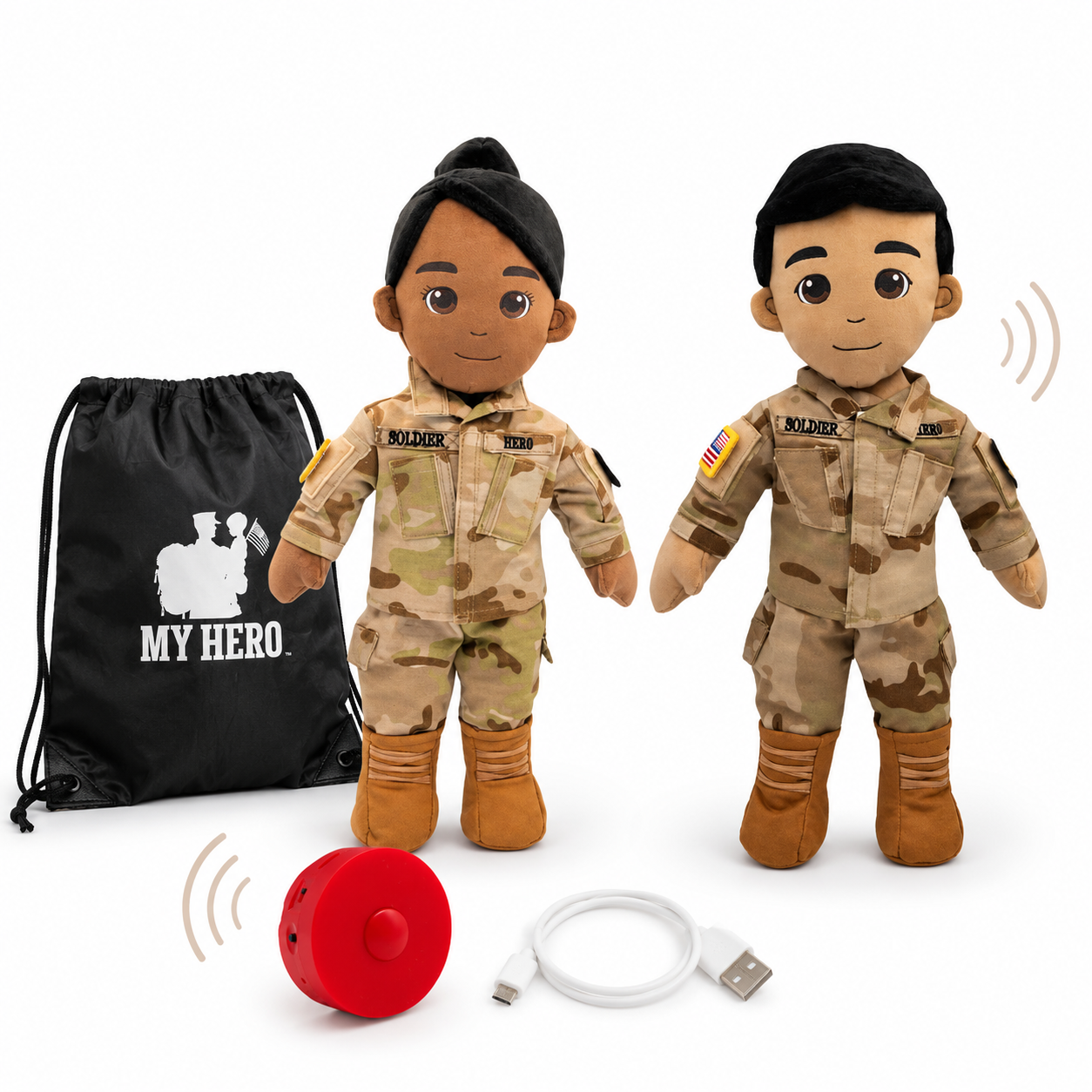 My Hero™ Army Soldier Daddy Doll | Custom Recordable Plush