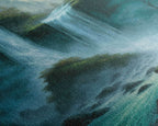 Fantasy Waterfall Oil Painting Canvas Print, Framed Canvas Art, Living Room Wall Decoration - 8x12 Inches / Gallery Wrap Canvas - Ready To Hang