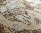 Abstract fantasy world map, canvas print, middle earth style, wall art for nerds like me - 10x20 Inches / Gallery Wrap Canvas - Ready To Hang