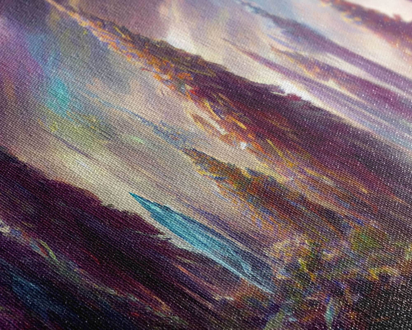 Psychedelic wall art canvas print, trippy wall art, Panoramic nature landscape wall art, fantasy art - 10x20 Inches / Gallery Wrap Canvas - Ready To Hang