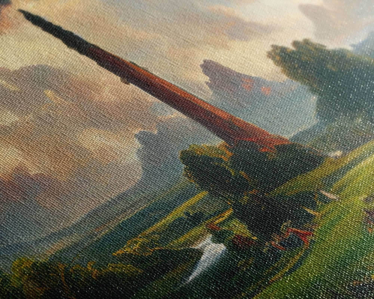 The Dark Tower, Ready To Hang Canvas Print, Panoramic Art, High Fantasy Concept Art - 10x30 Inches / Gallery Wrap Canvas - Ready To Hang