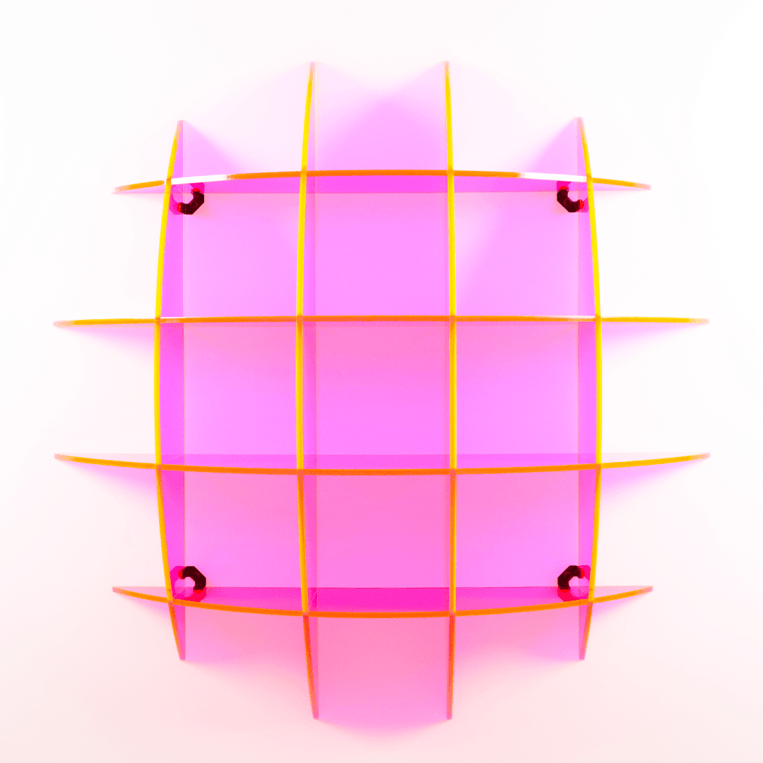 Neon/Fluorescent Spherical Display Shelf - Magenta