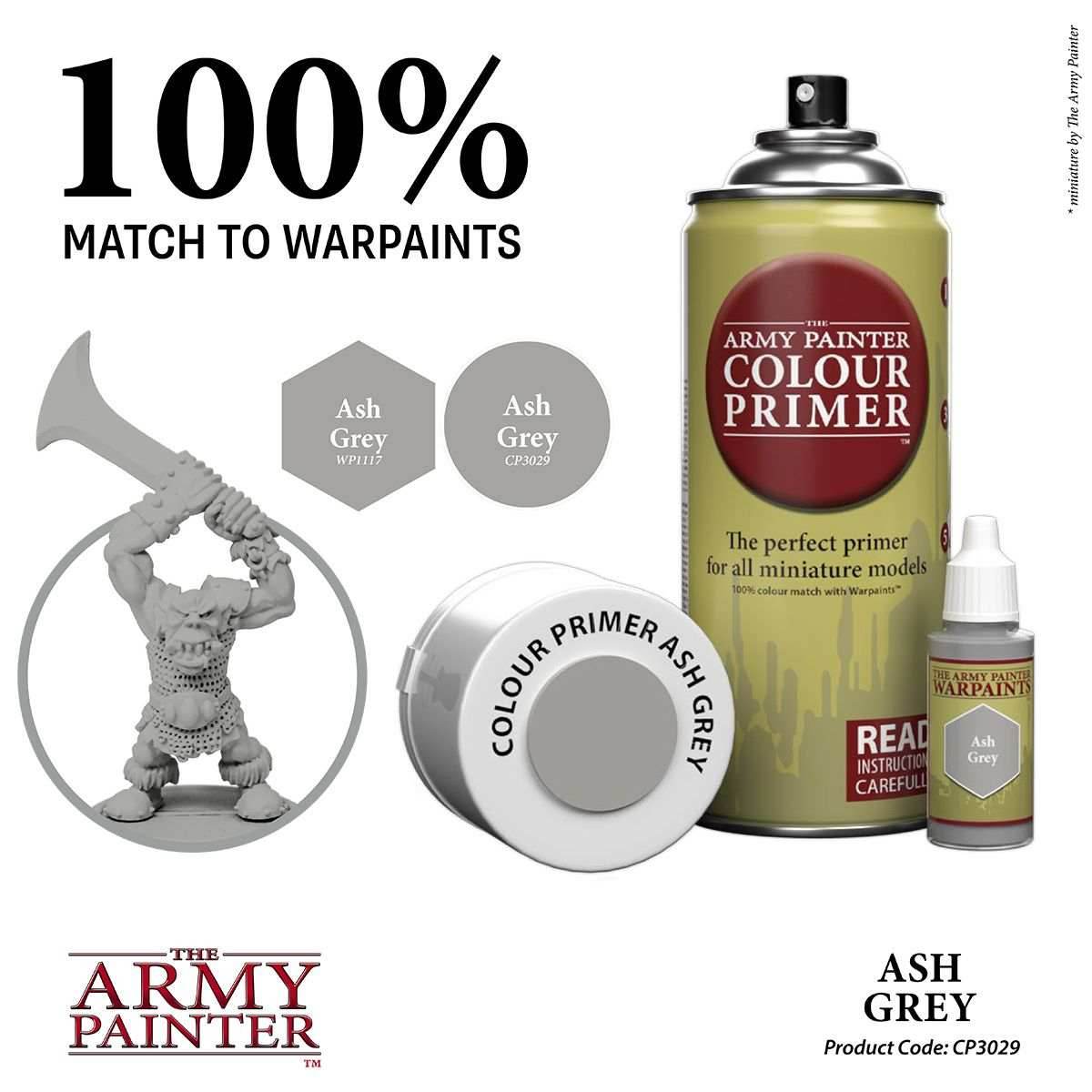 Army Painter Colour Primer: Ash Grey - 