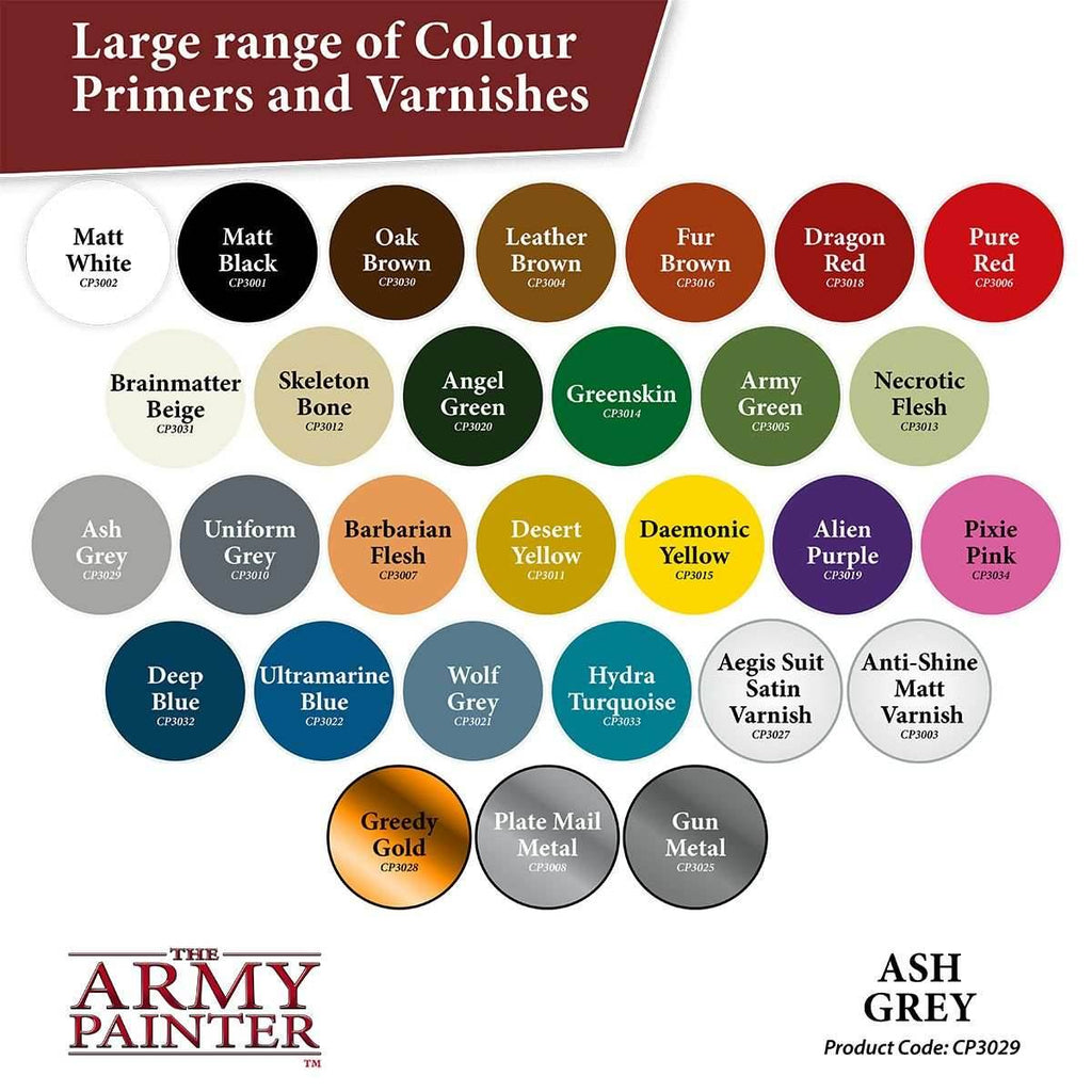 Army Painter Colour Primer: Ash Grey - 