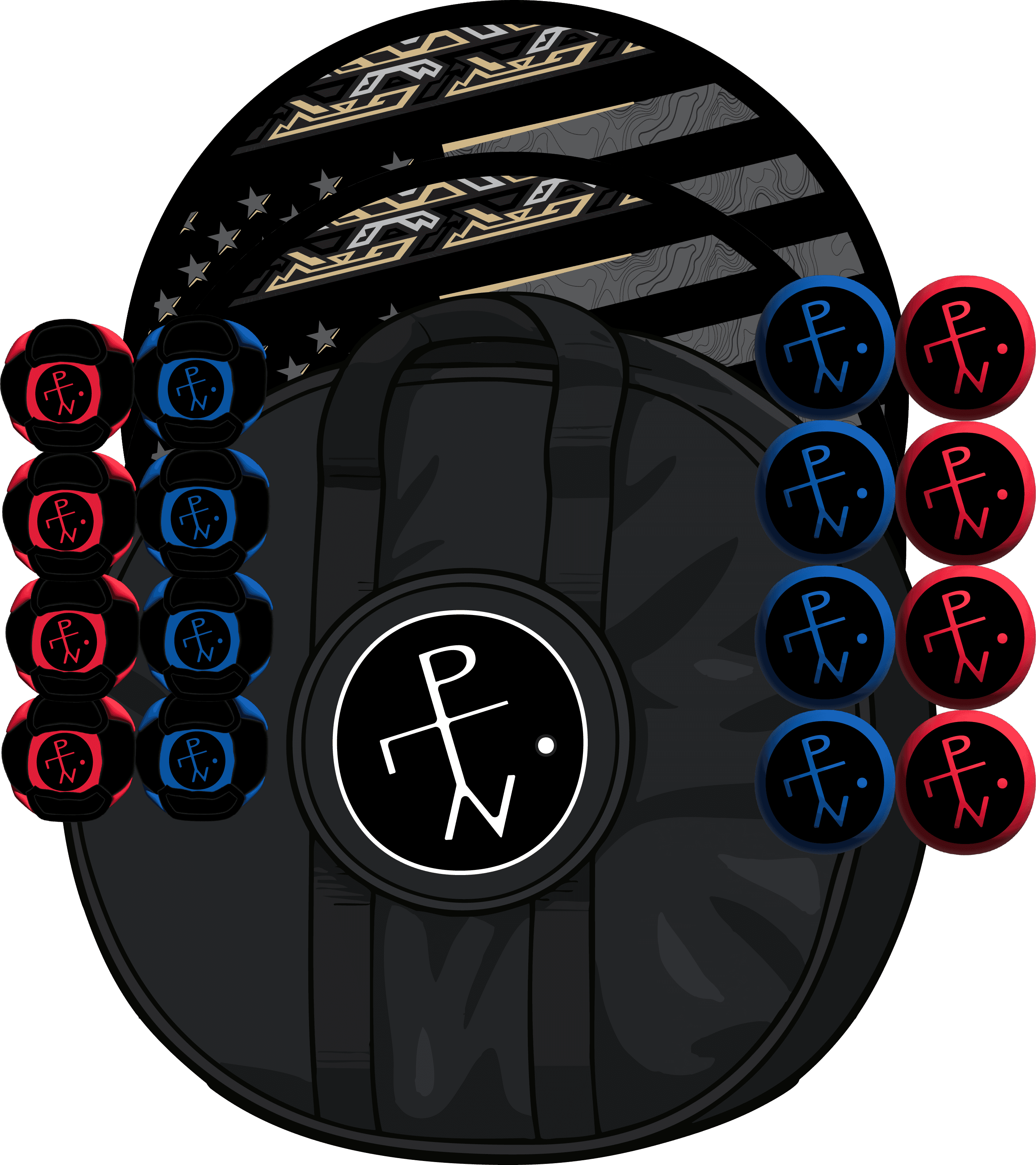 🇺🇸 American Swag Black/Gold - Both Styles / Standard Carry Case
