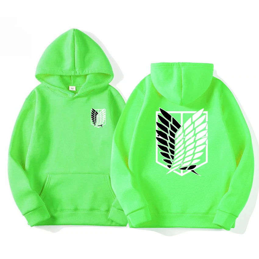 Attack on Titan Men's Hoodie, Anime Scout Regiment Military Division Hoodies Streetwear Pullover Hoodies Sweatshirt Clothes