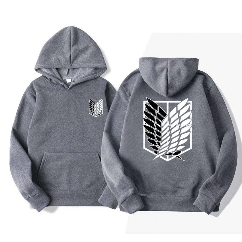Attack on Titan Men's Hoodie, Anime Scout Regiment Military Division Hoodies Streetwear Pullover Hoodies Sweatshirt Clothes