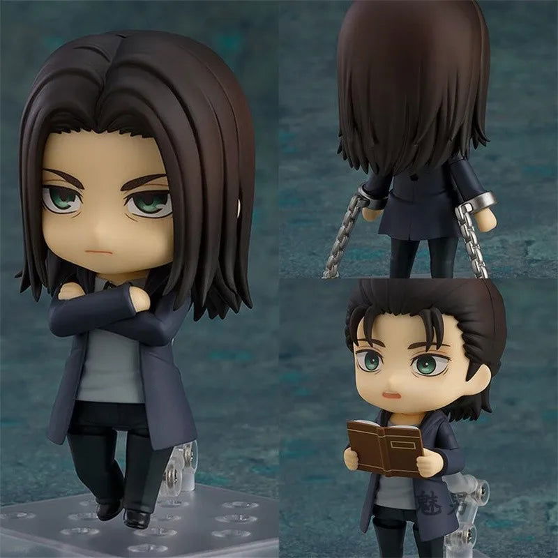 Attack on Titans Chibi Cute Kawaii Anime Figures, Mikasa, Eren, Levi Ackerman, Erwin Smith, Hange Zoe, Reiner Braun Action Figurines PVC Toys Model 10 cm