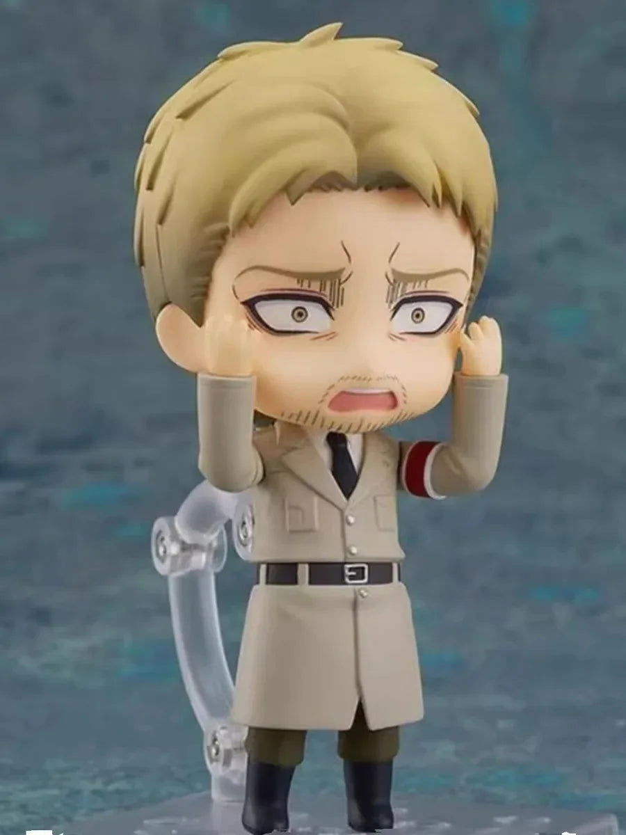 Attack on Titans Chibi Cute Kawaii Anime Figures, Mikasa, Eren, Levi Ackerman, Erwin Smith, Hange Zoe, Reiner Braun Action Figurines PVC Toys Model 10 cm