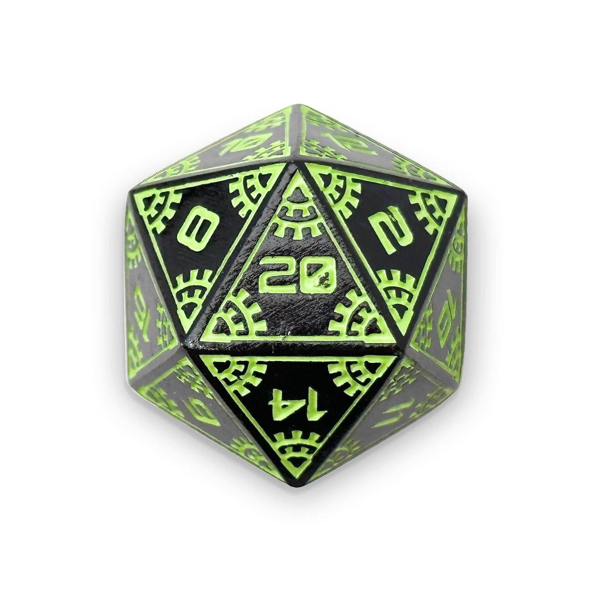 Space Dice Meteor Runestones™ - 25mm D20 - Aurora Lights - 