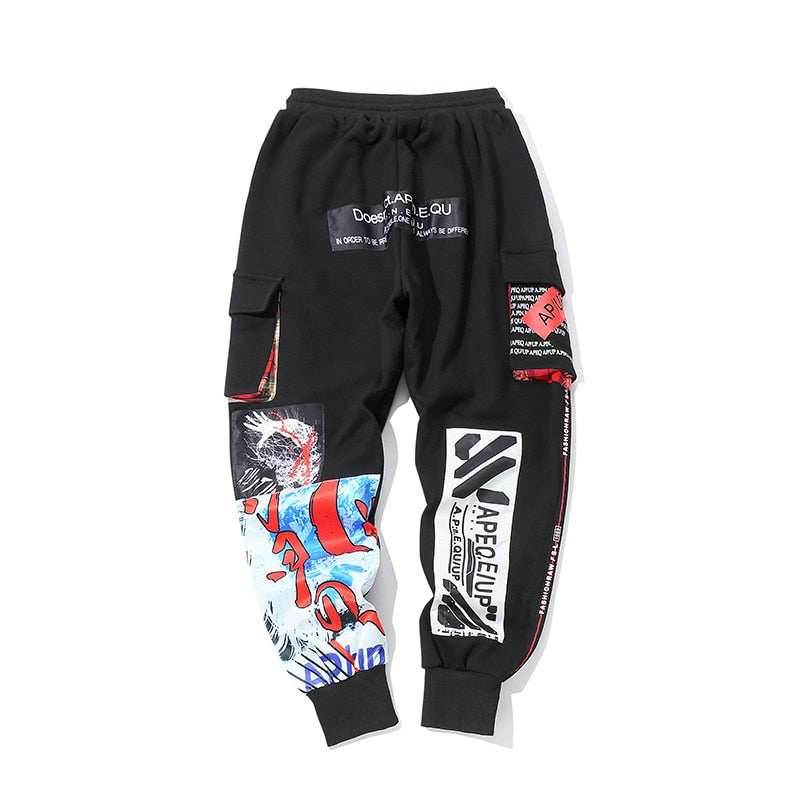 APE2883 Waves Artwork Joggers - S