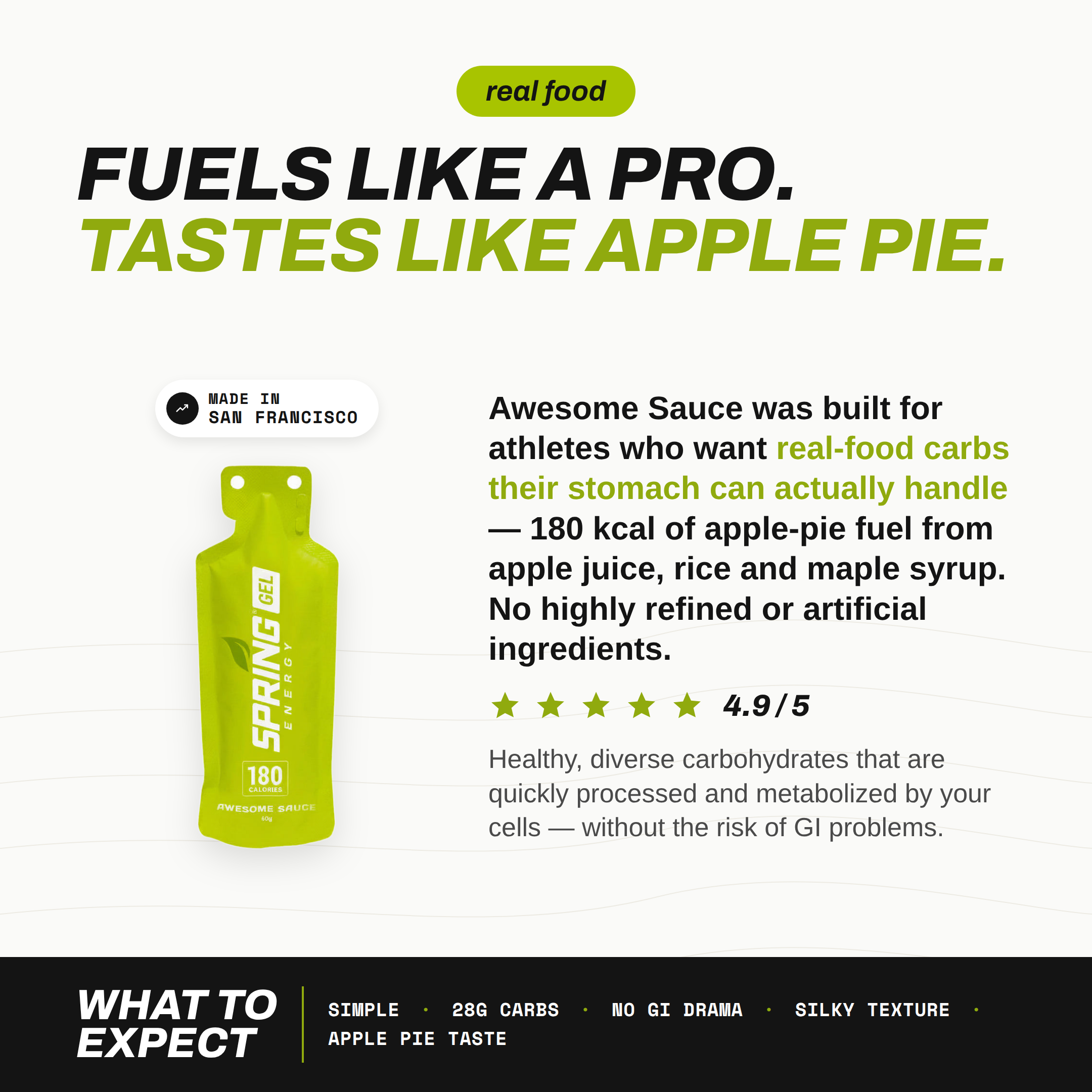 Cinnamon Apple Pie Gel (Vegan)  180 Kcal - Awesome Sauce