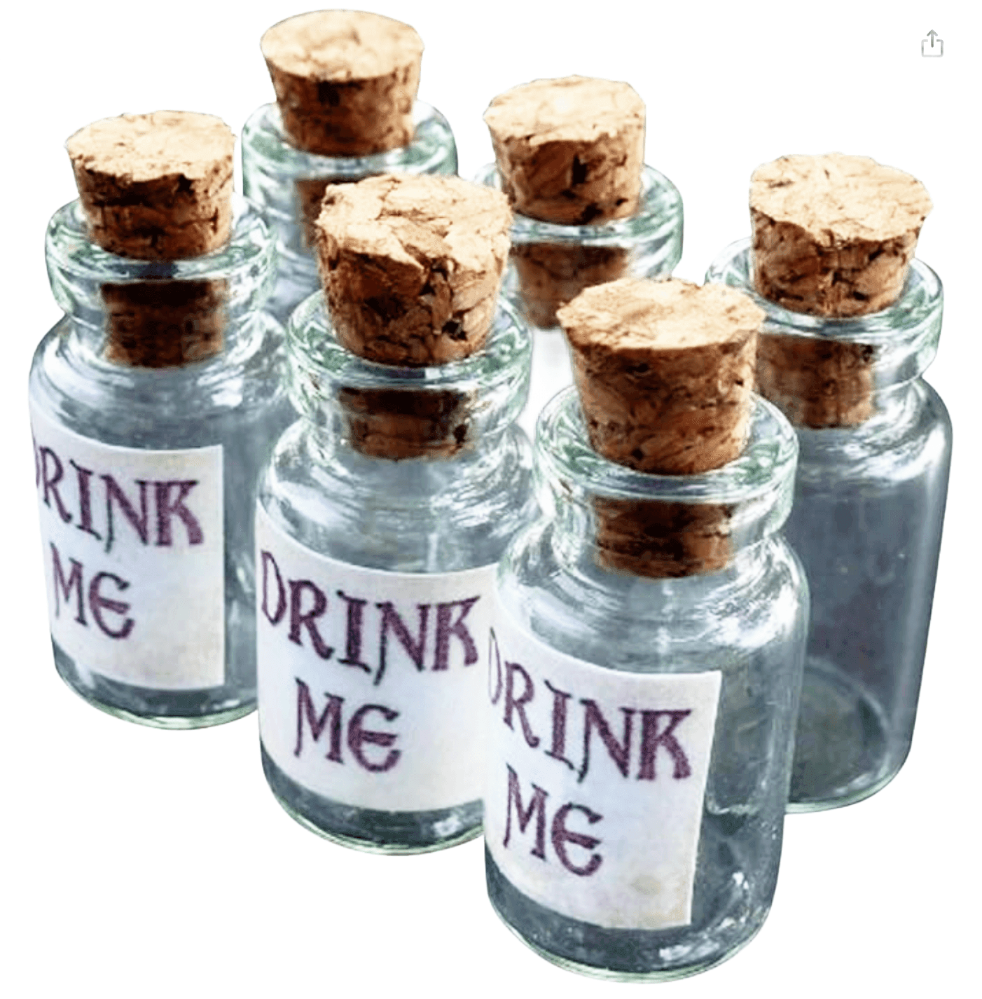 6pcs DIY art and craft Alice in Wonderland eat/drink me - drink me