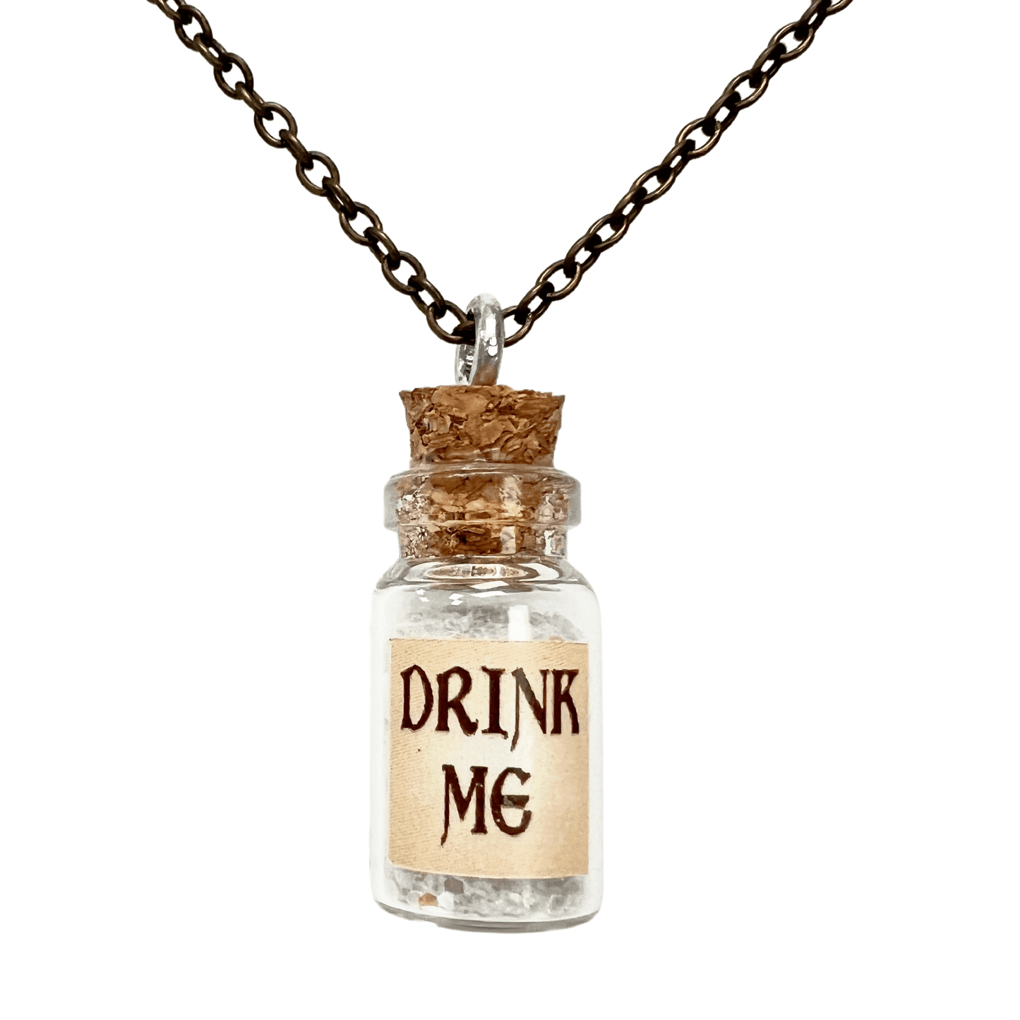 Alice in Wonderland necklace aqua glow - 