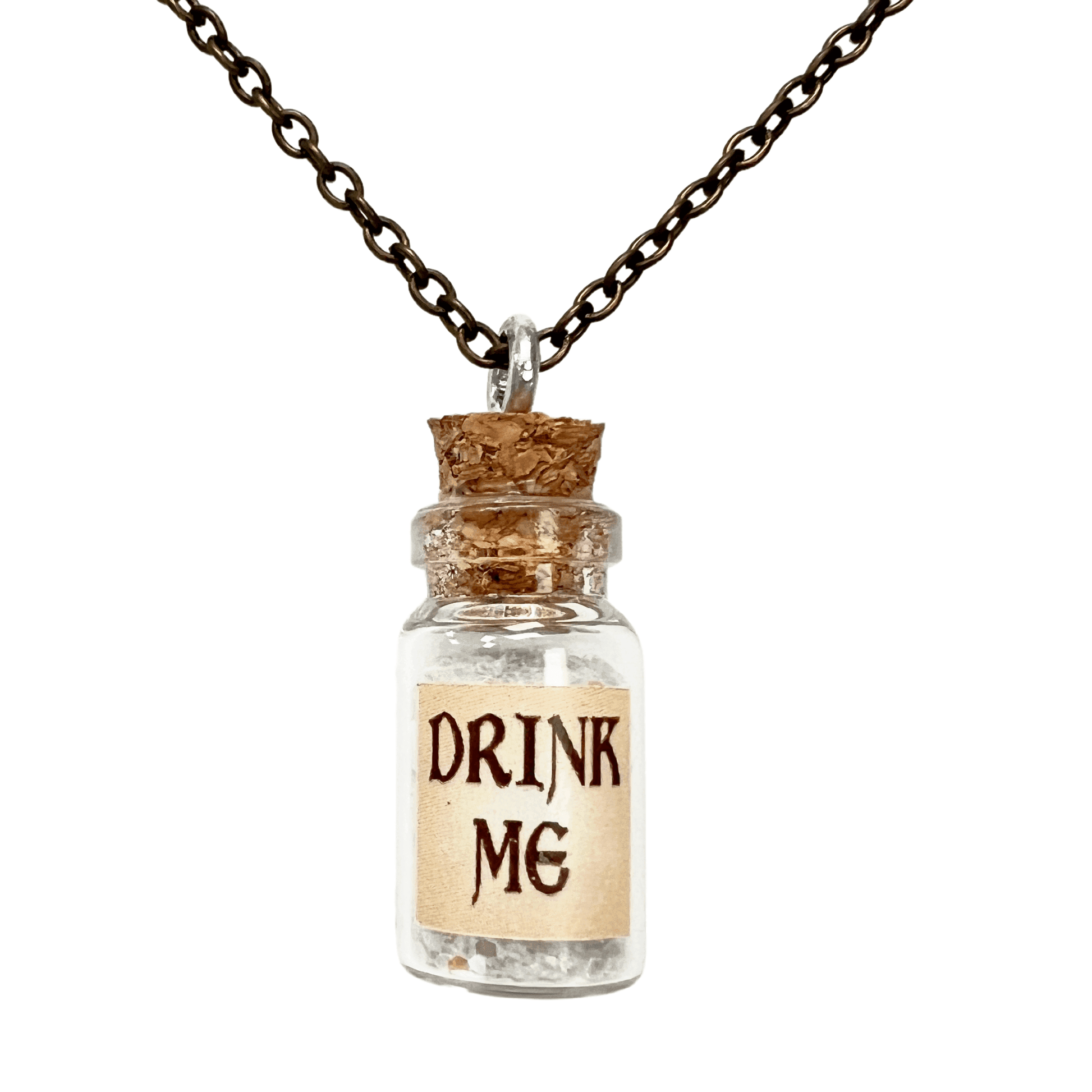 Alice in Wonderland necklace aqua glow - 