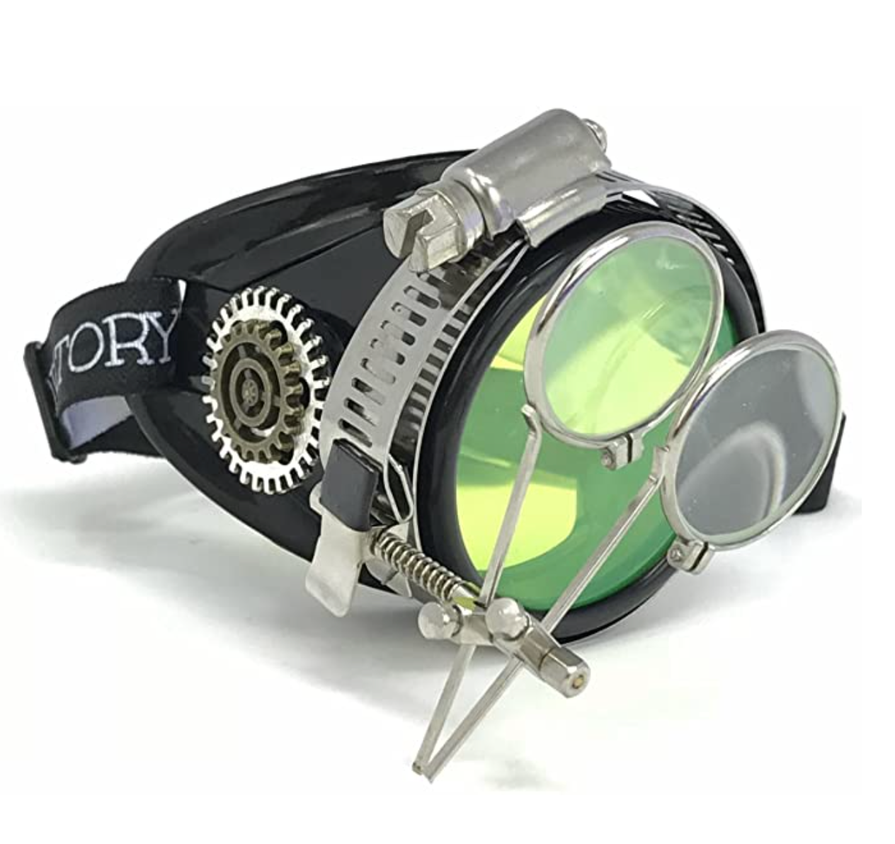 Pastel goth pirate eyepatch monocle Rave goggle with magnifying eye loupes