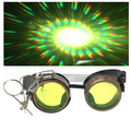 Steampunk Goggles with magnifying loupes crystal clear spiral diffraction lenses