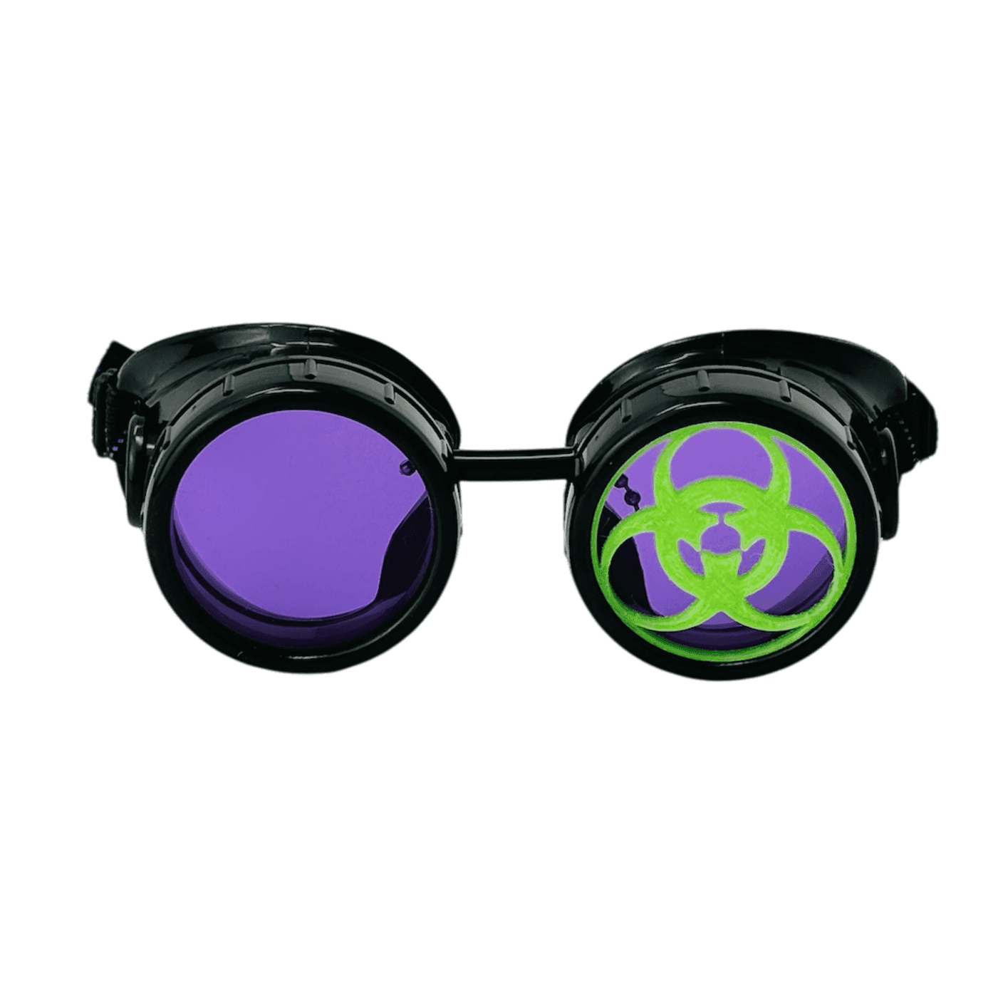 Steampunk Mad Scientist goggles biohazard cosplay glasses - purple