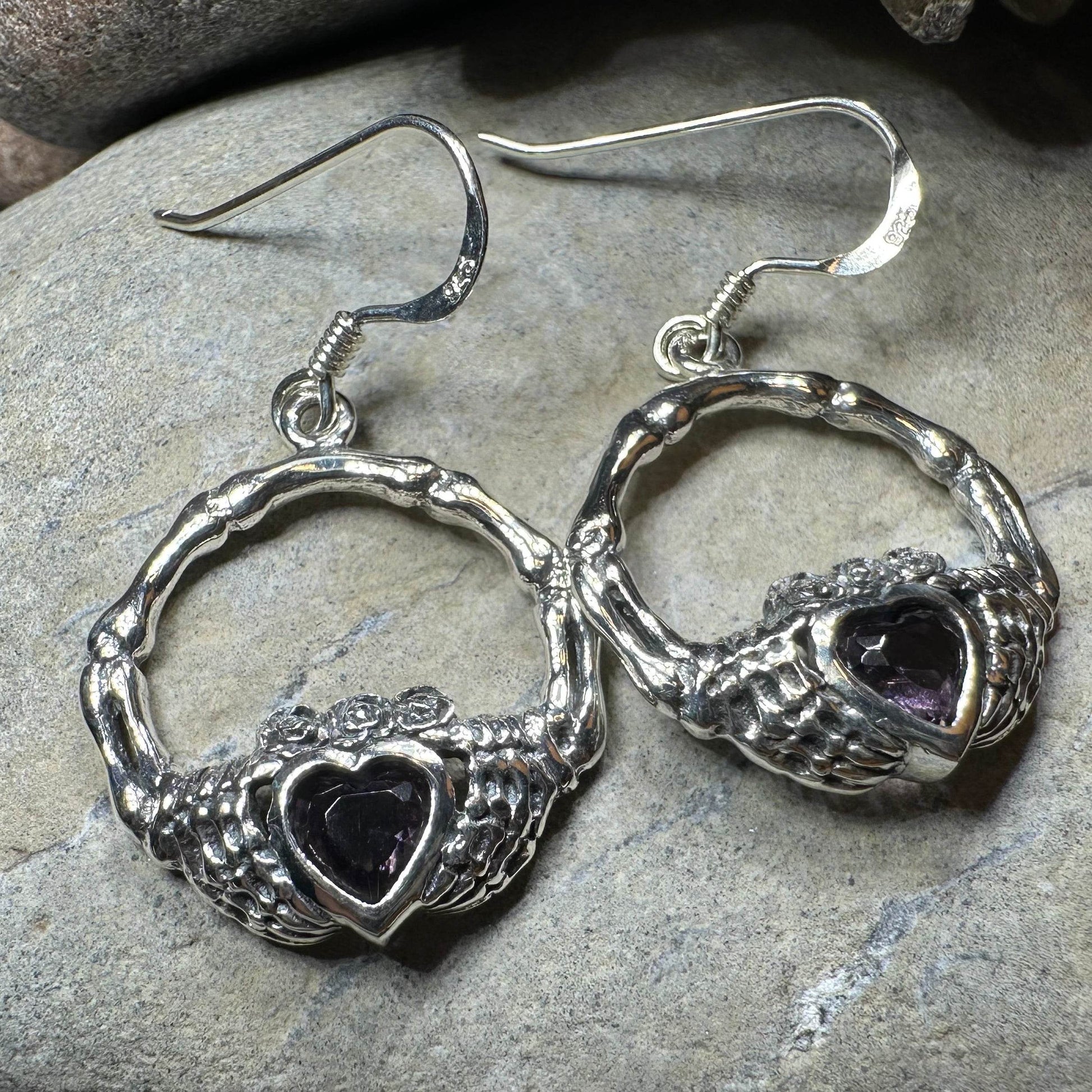 Claddagh Stud Earrings - Diamond Zirconia