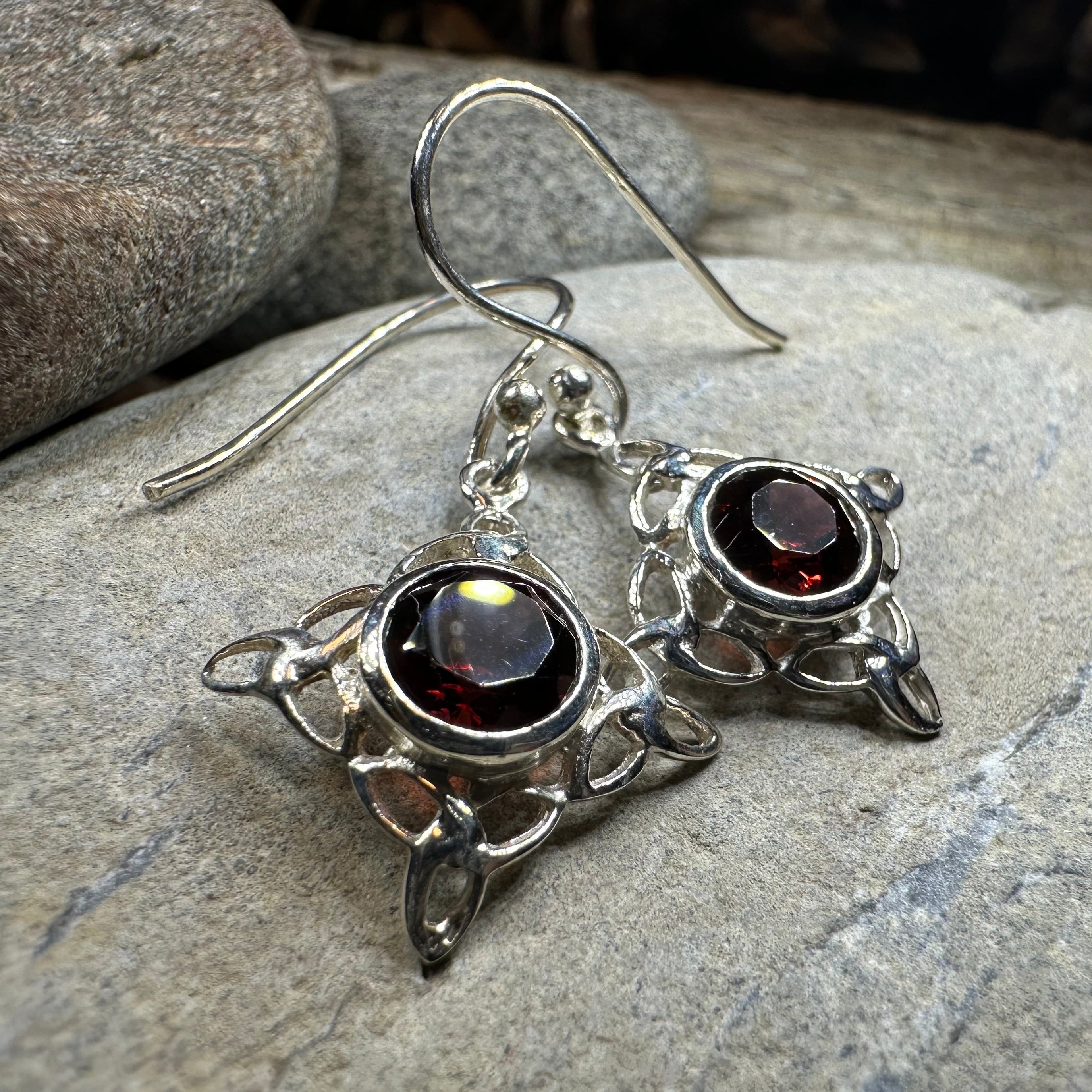 Annalise Gemstone Trinity Knot Earrings