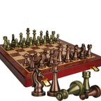 International Chess High end Gift Box Metal Chess Pieces Wooden Chess Board Western Chess