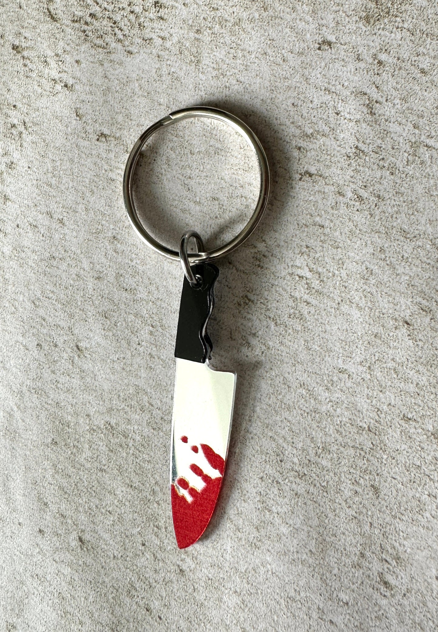 Horror Lover Bloody Knife Zipper Pull Bag Charm Keychain