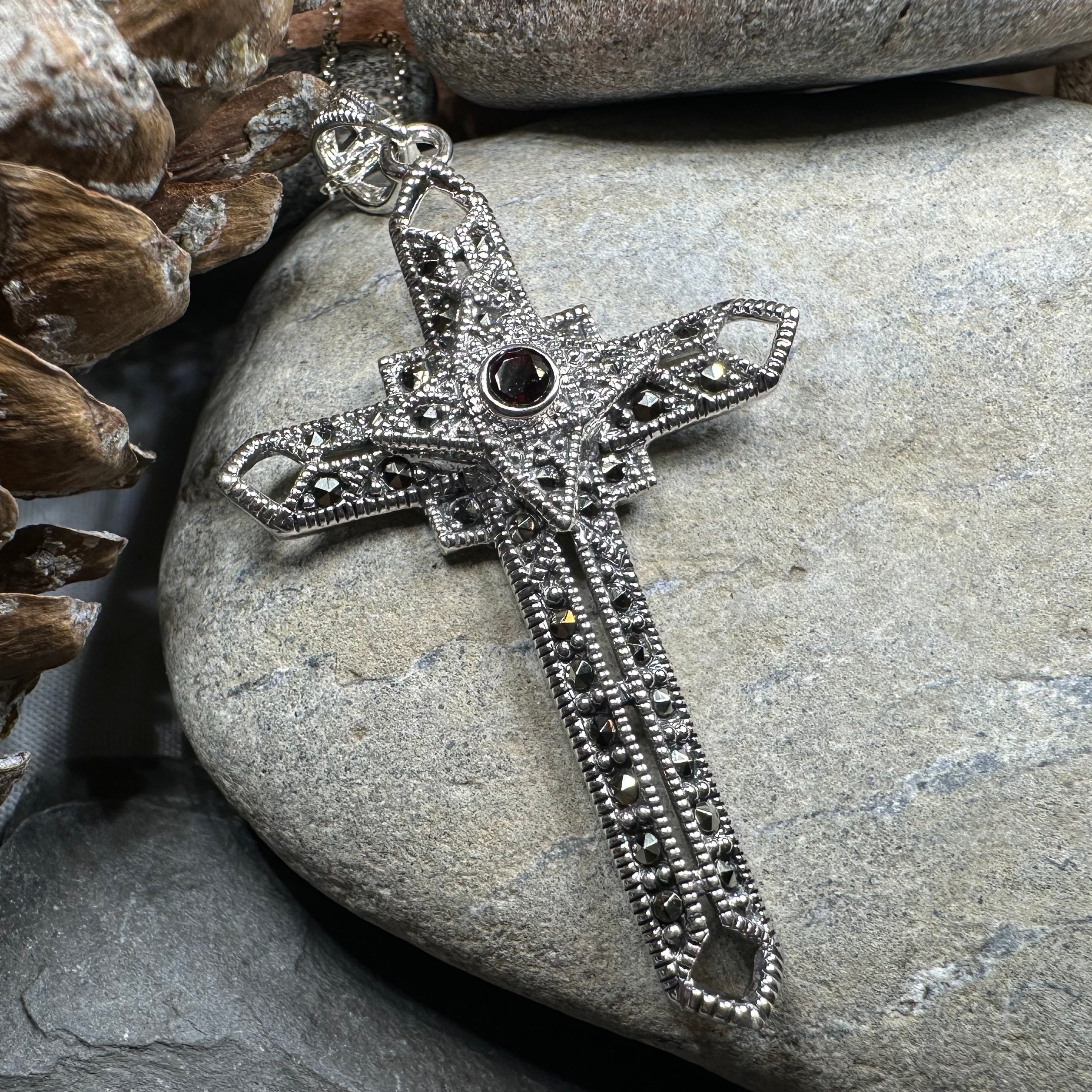 Open Weave Celtic Cross Necklace