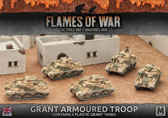 Flames of War: British Grant Armoured Troop (Mid War) - 