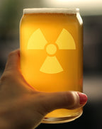 Radiation Symbol Beer Can Shaped Pint Glass - Unique Engraved Gifts for Medical Professionals, Nurses & Radiologists