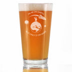Age on Mars 40 - Pint Glass for Beer - Unique Funny 40th Birthday Gifts for Women and Men - 16 oz Glasses