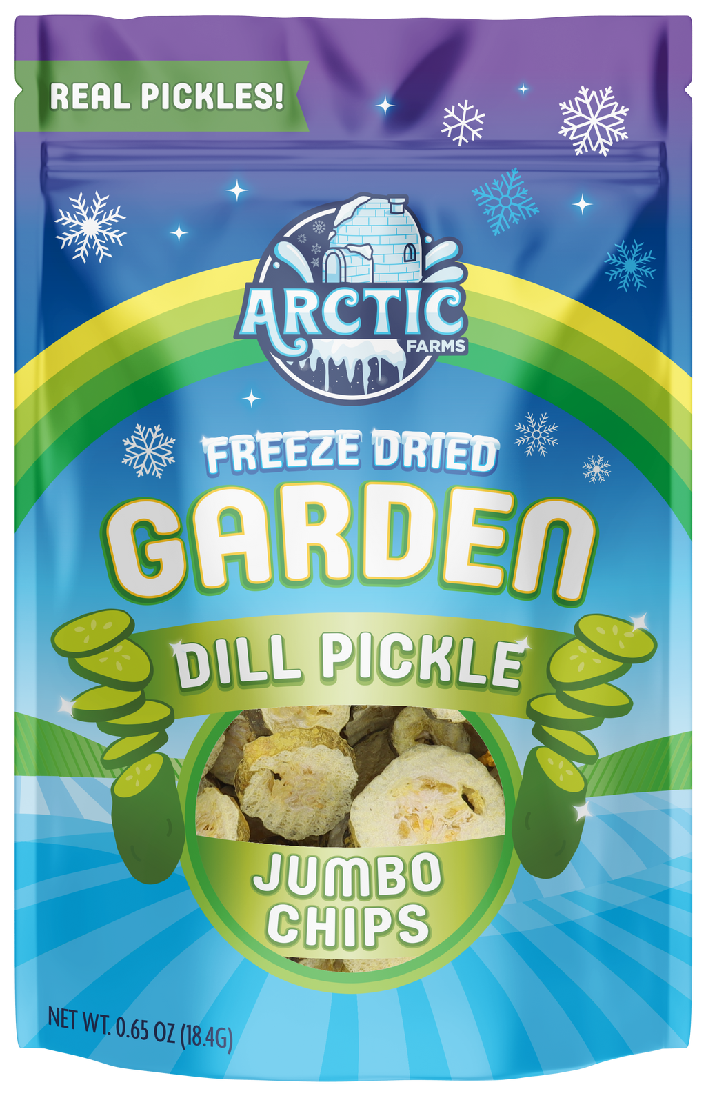 Freeze Dried Kosher Dill Pickle Jumbo Chips (Can be Salty)