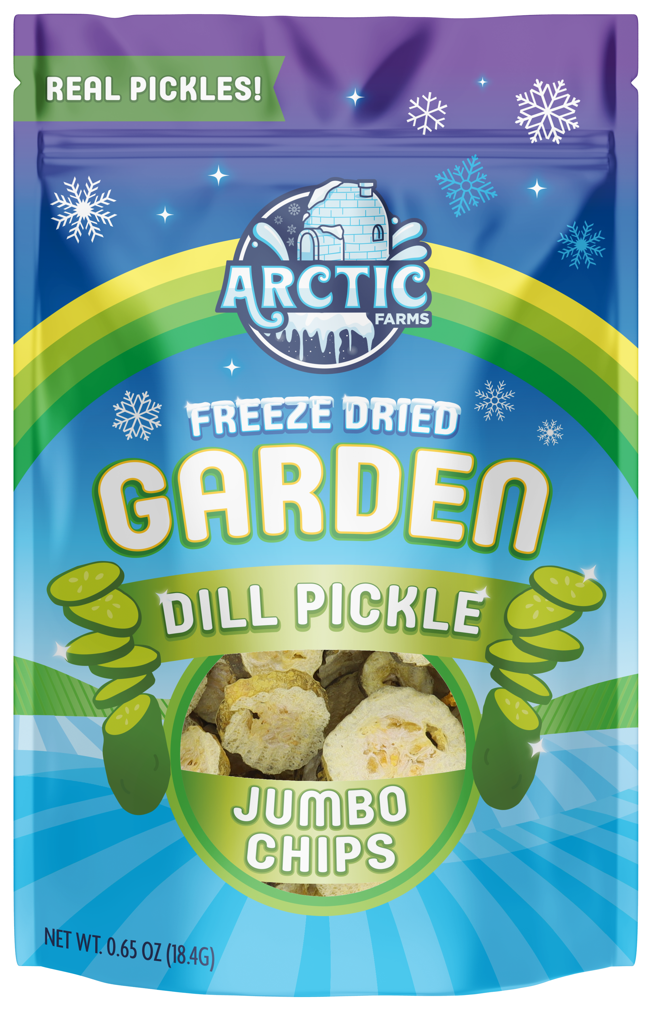 Freeze Dried Kosher Dill Pickle Jumbo Chips (Can be Salty)