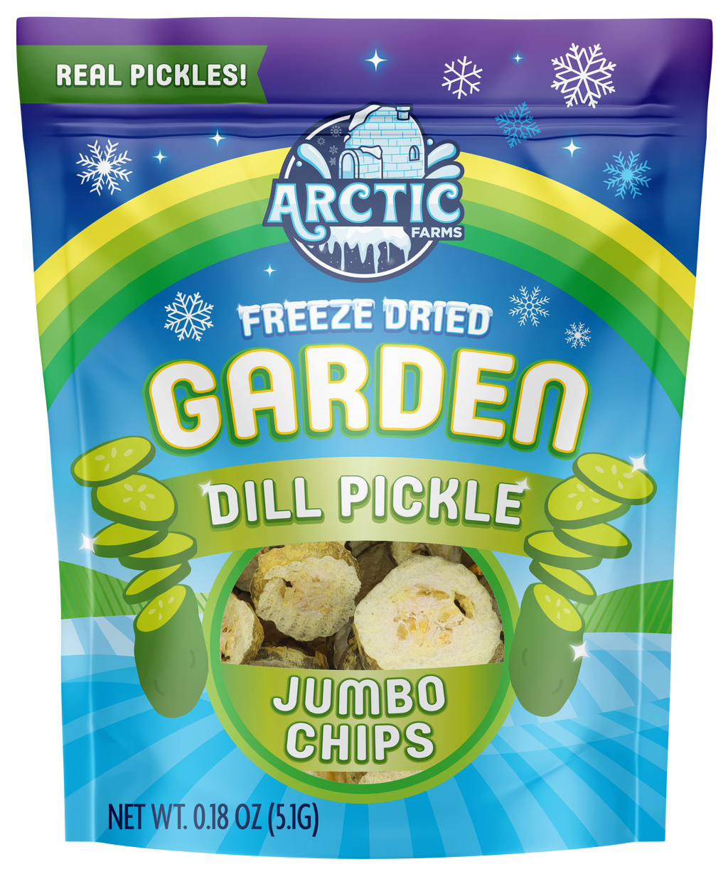 Freeze Dried Kosher Dill Pickle Jumbo Chips (Can be Salty)