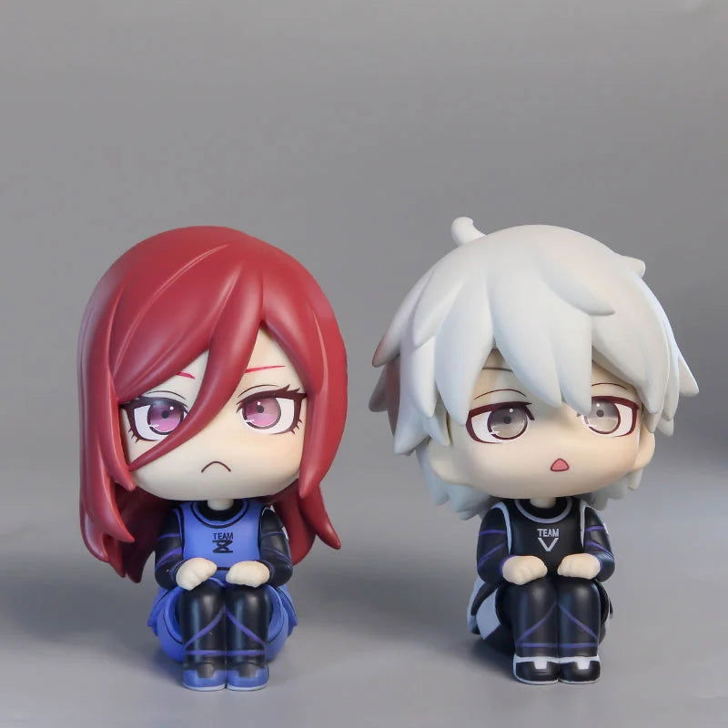 BLUE LOCK Cute Mini Figurines, Isagi Yoichi Chigiri Hyoma Nagi Seishiro Action Figures, Kawaii PVC Toys for Collector 10cm