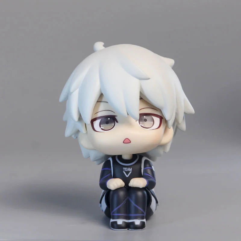 BLUE LOCK Cute Mini Figurines, Isagi Yoichi Chigiri Hyoma Nagi Seishiro Action Figures, Kawaii PVC Toys for Collector 10cm