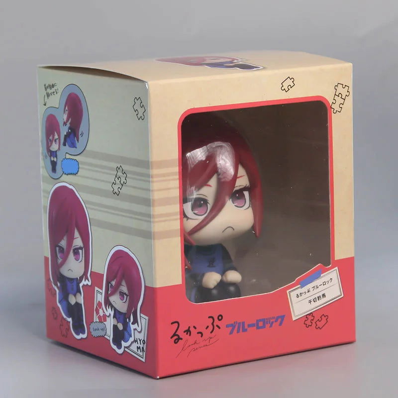 BLUE LOCK Cute Mini Figurines, Isagi Yoichi Chigiri Hyoma Nagi Seishiro Action Figures, Kawaii PVC Toys for Collector 10cm