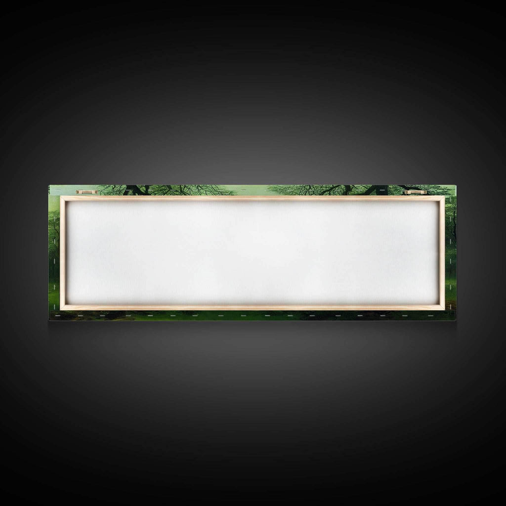 Unique Fantasy Forest Art, Extra Large Wall Art, Framed Panoramic Canvas Print, Framed Wall Art - 10x30 Inches / Gallery Wrap Canvas - Ready To Hang