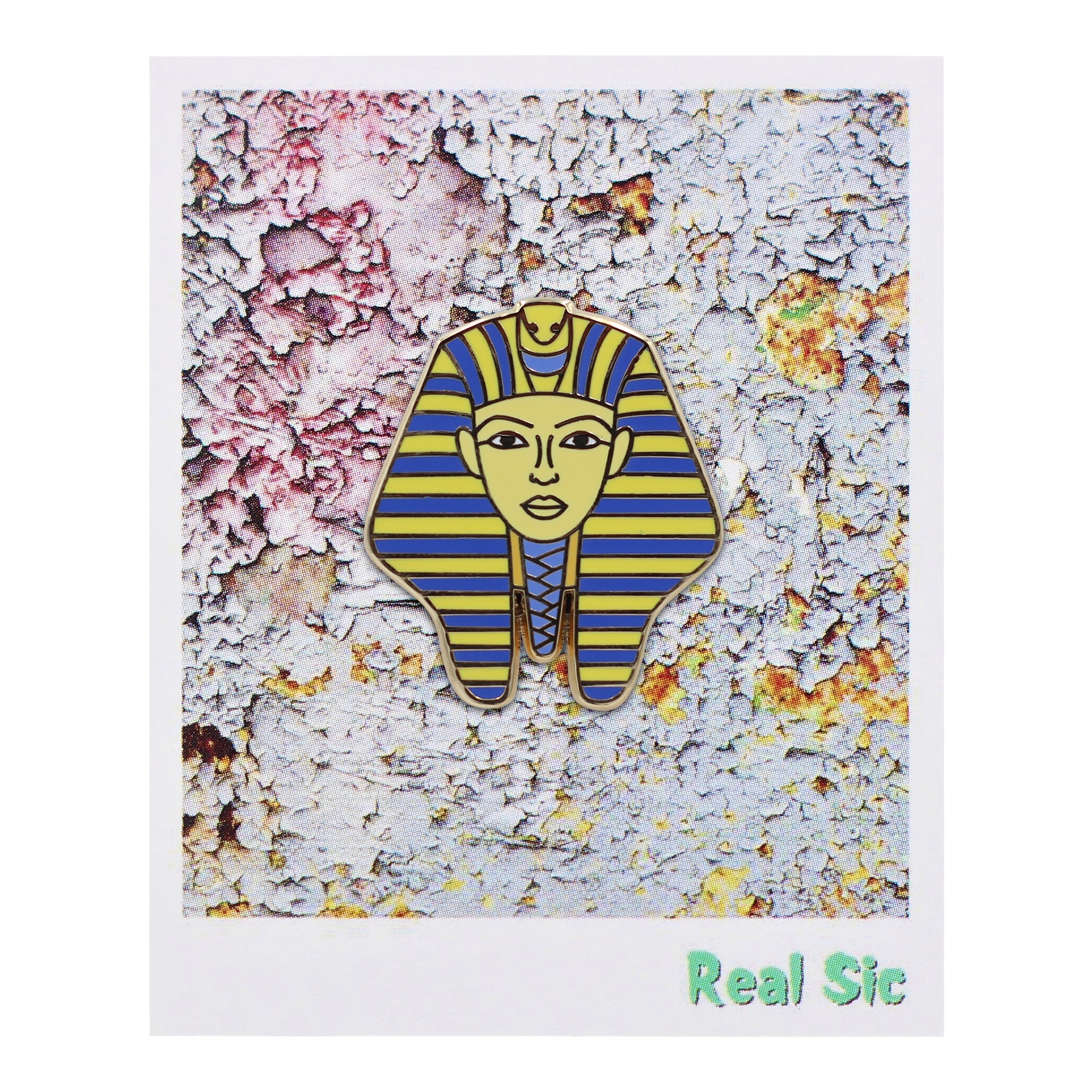 King Tut Mask Pin - Historic Egyptology Enamel Pin