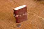 Red Leather Mini Journals With Distressed Patina Keychain