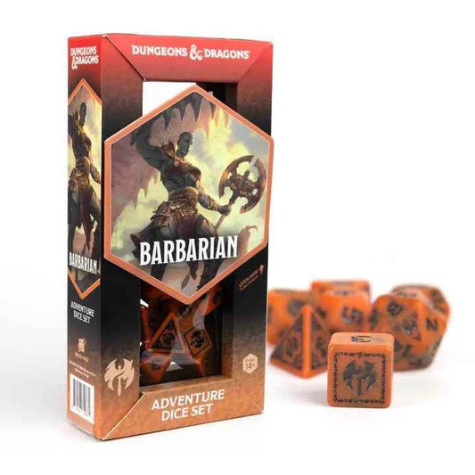 D&D Adventure Dice: Barbarian (Orange) - 