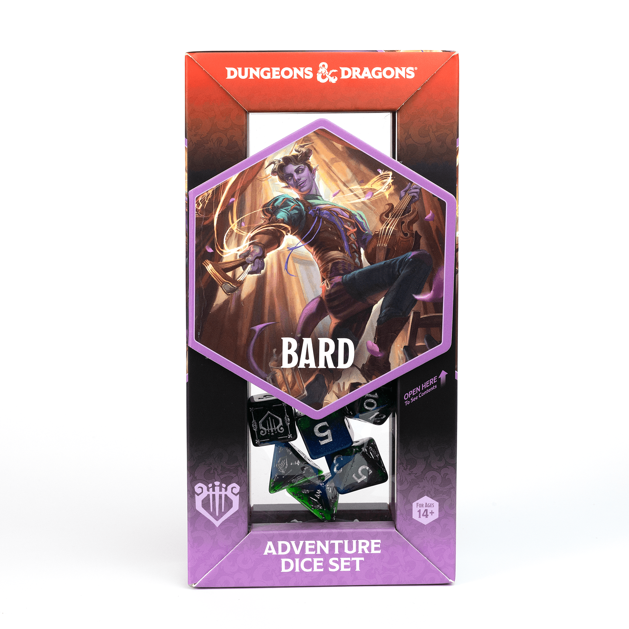 D&D Adventure Dice Set - Bard Edition | Blue/Green 15pc Collection - 