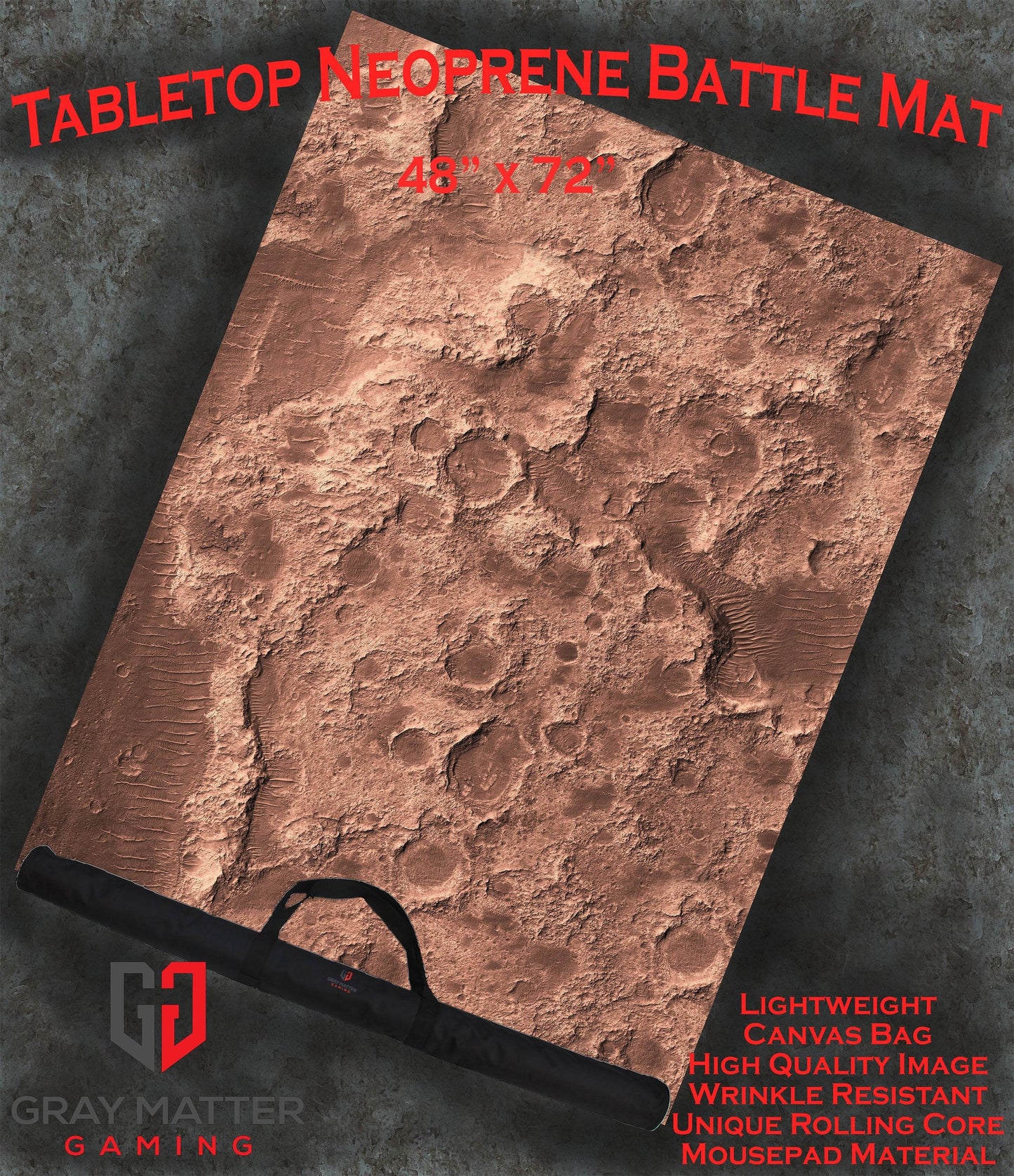 Barren Lands - Neoprene Battle Mat - Warhammer, AoS, 40K, Kill Team, MCP, Shatterpoint, Legion, More - 48x72