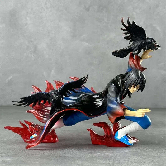Battle Itachi Uchiha Figure, Akatsuki Red and Black Flames Amaterasu Figurines