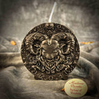 Beeswax Aries Ram Zodiac Spell Candle - Black (Protection)