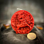 Beeswax Leo Lion Zodiac Spell Candle - Red (Passion)